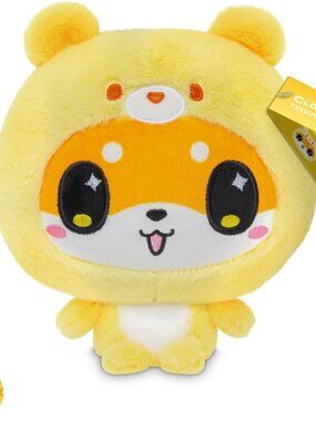TeeTurtle Cloudheads Mochi The Shiba Inu Dog Plush Embroidered Details 5-Inch